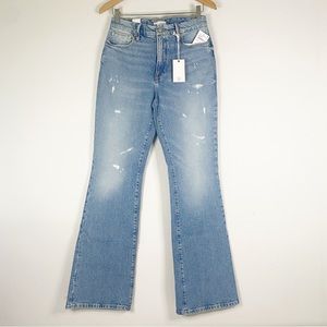 Good American Good Classic Bootcut Jeans Distressed Size 4/27 High Rise